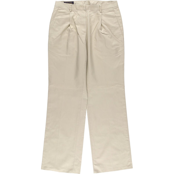 Brooks Brothers One-Tuck Chino Pants, Women's, Size L (W29) cotton Beige type Vintage Second Hand