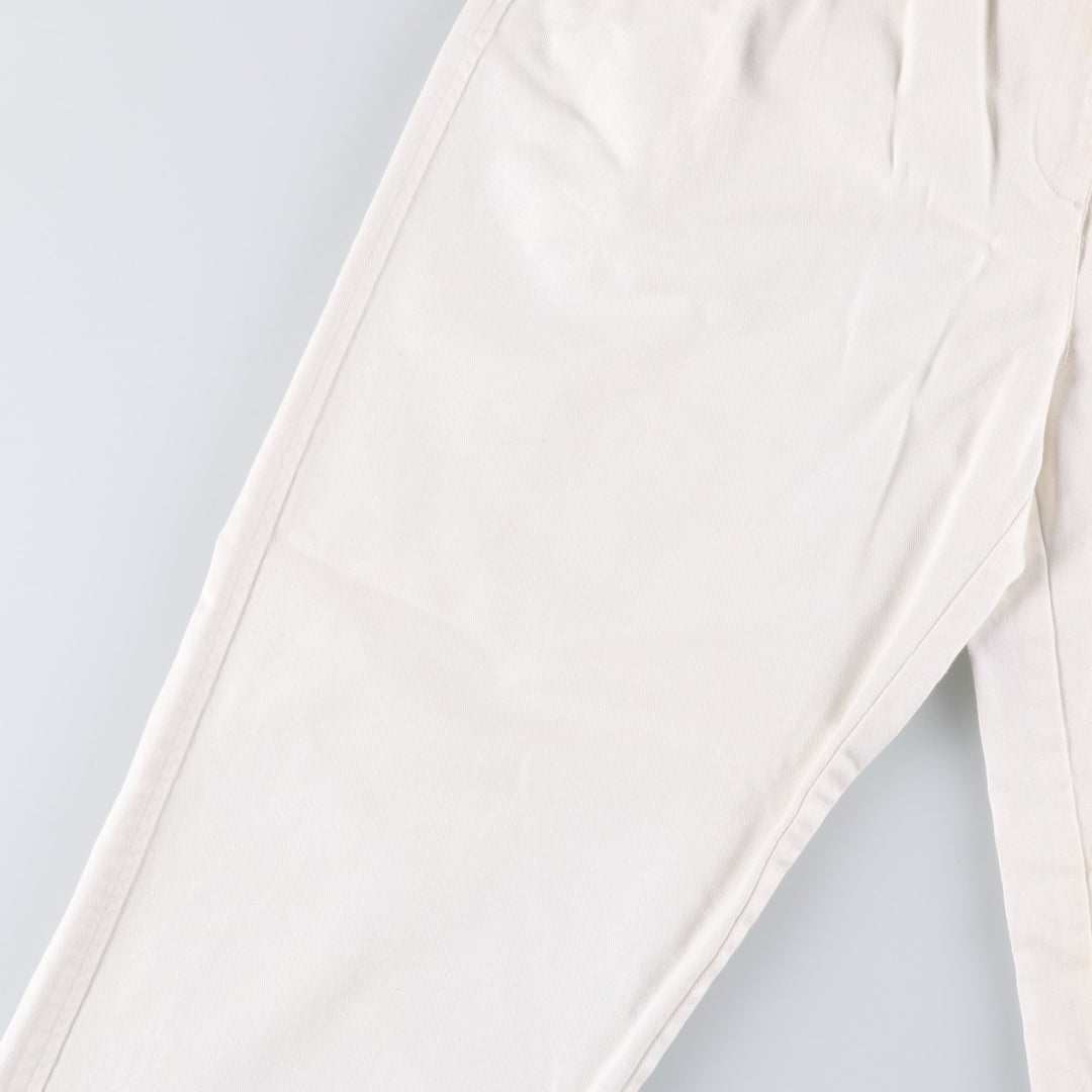 Ralph Lauren LAUREN Two-pleat Chino Pants, Women's Size L (W29) cotton white type Vintage Second Hand