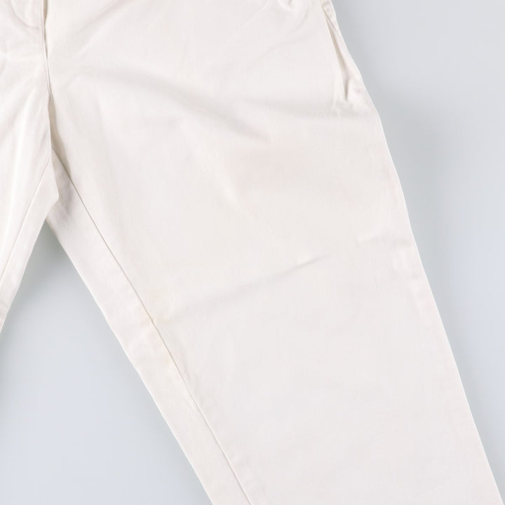 Ralph Lauren LAUREN Two-pleat Chino Pants, Women's Size L (W29) cotton white type Vintage Second Hand