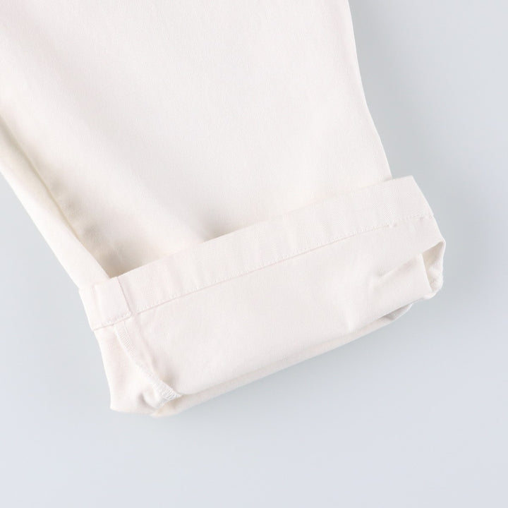Ralph Lauren LAUREN Two-pleat Chino Pants, Women's Size L (W29) cotton white type Vintage Second Hand