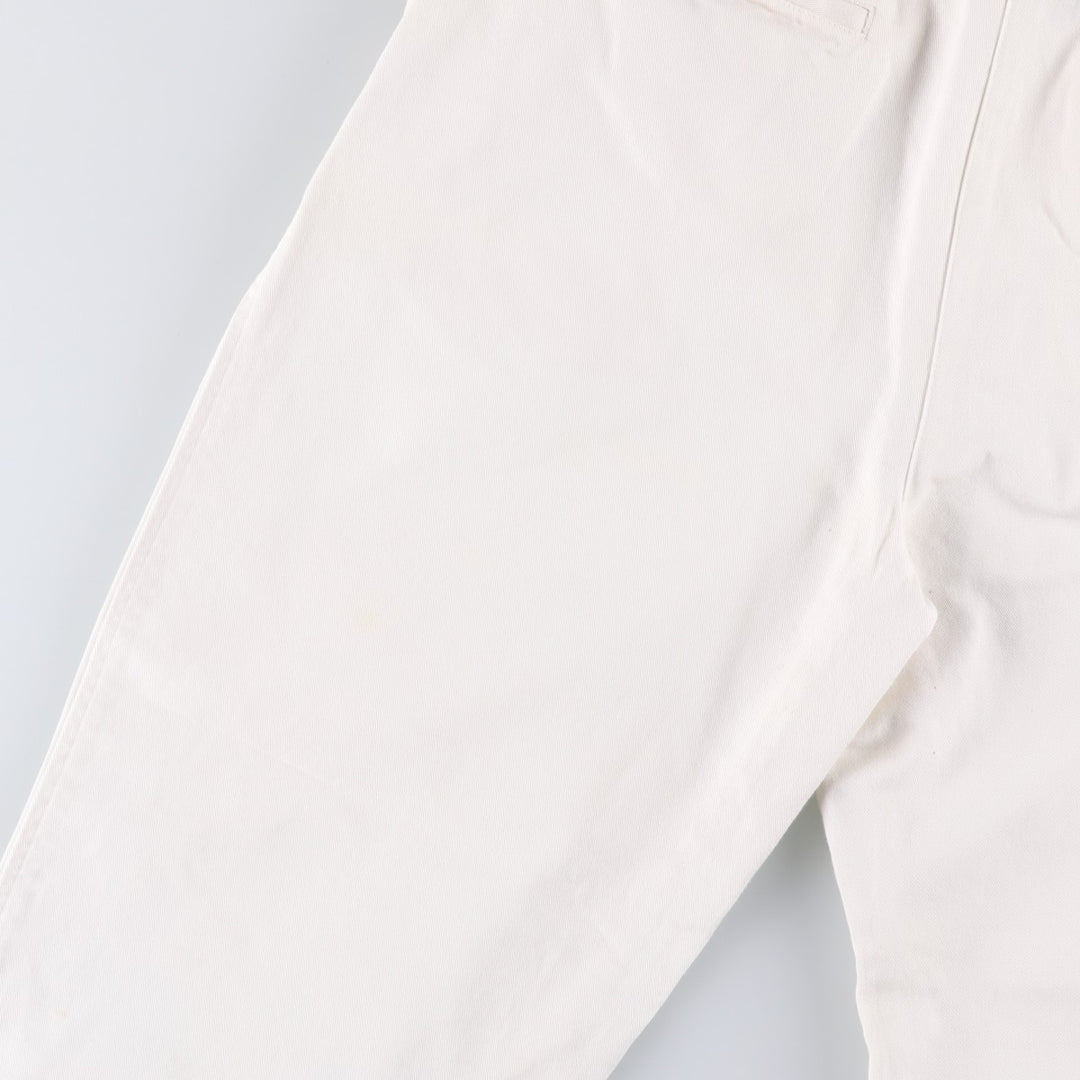 Ralph Lauren LAUREN Two-pleat Chino Pants, Women's Size L (W29) cotton white type Vintage Second Hand