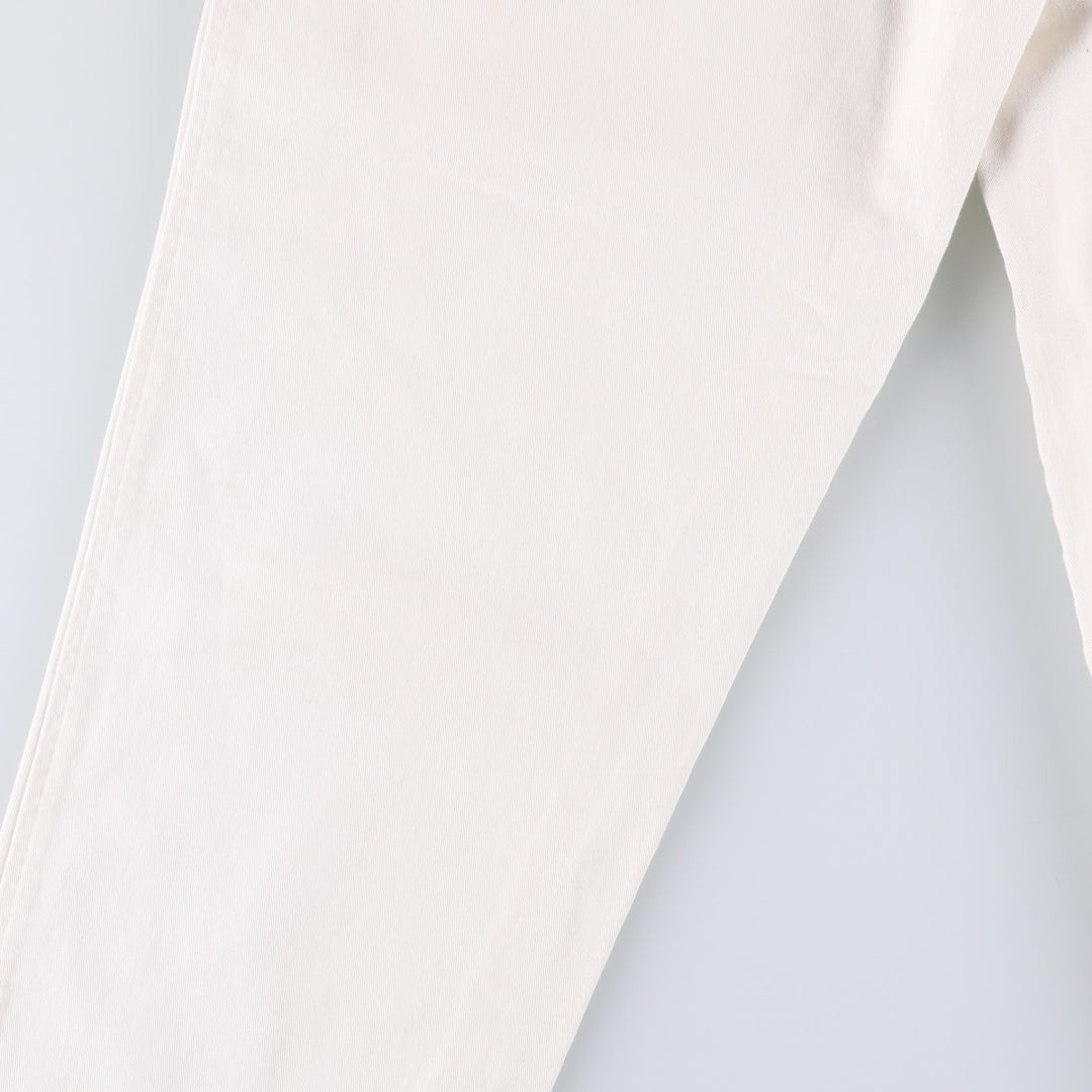 Ralph Lauren LAUREN Two-pleat Chino Pants, Women's Size L (W29) cotton white type Vintage Second Hand