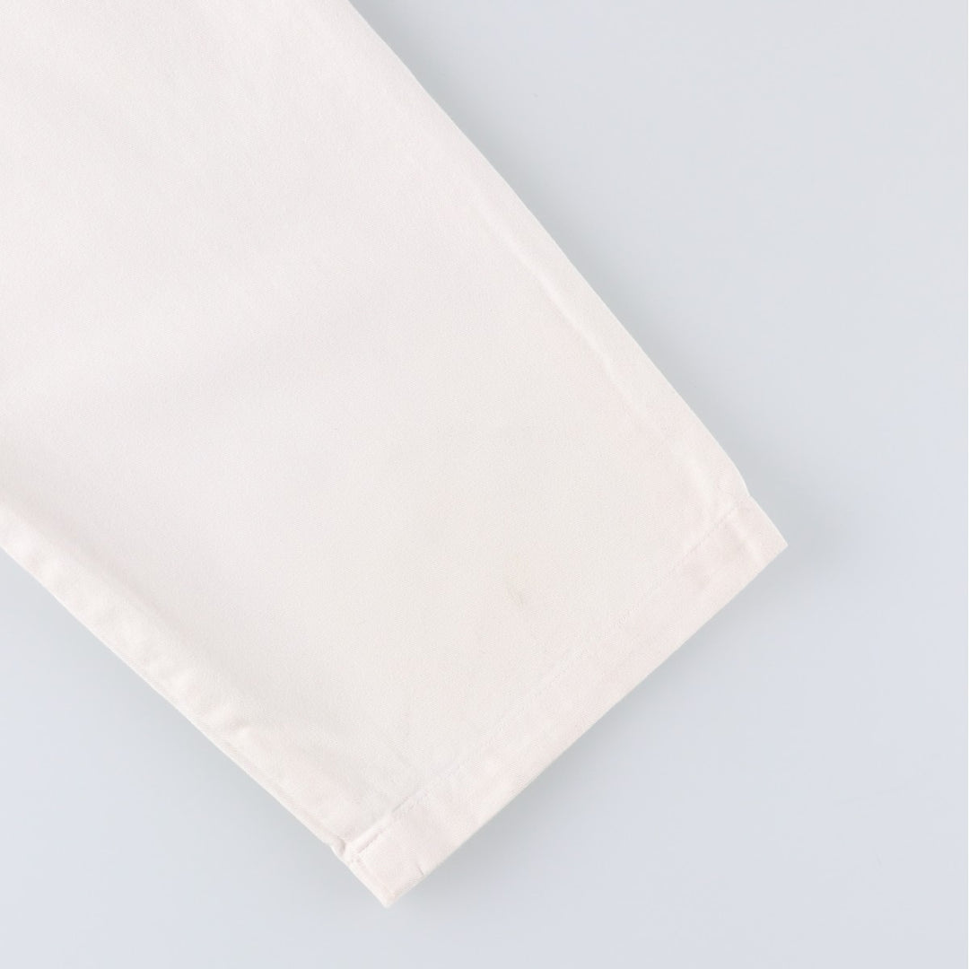 Ralph Lauren LAUREN Two-pleat Chino Pants, Women's Size L (W29) cotton white type Vintage Second Hand