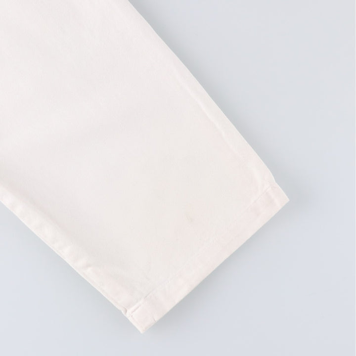 Ralph Lauren LAUREN Two-pleat Chino Pants, Women's Size L (W29) cotton white type Vintage Second Hand
