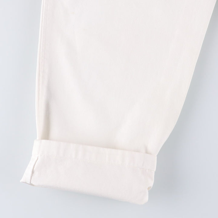 Ralph Lauren LAUREN Two-pleat Chino Pants, Women's Size L (W29) cotton white type Vintage Second Hand