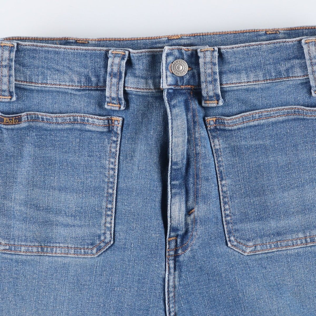 Ralph Lauren Polo Ralph Lauren Flare Cut Denim Pants Women's L (W29) cotton blue type Vintage Second Hand
