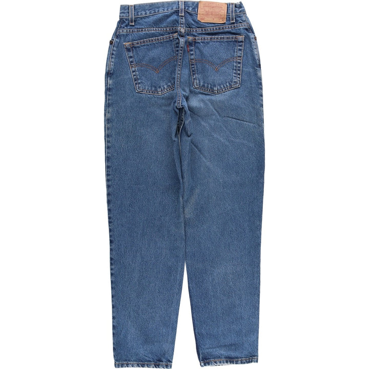 2000'S Levi's 550 Relaxed Fit Tapered Leg Denim Pants, Made in USA, Women's Size L (W27) cotton blue type Vintage Second Hand