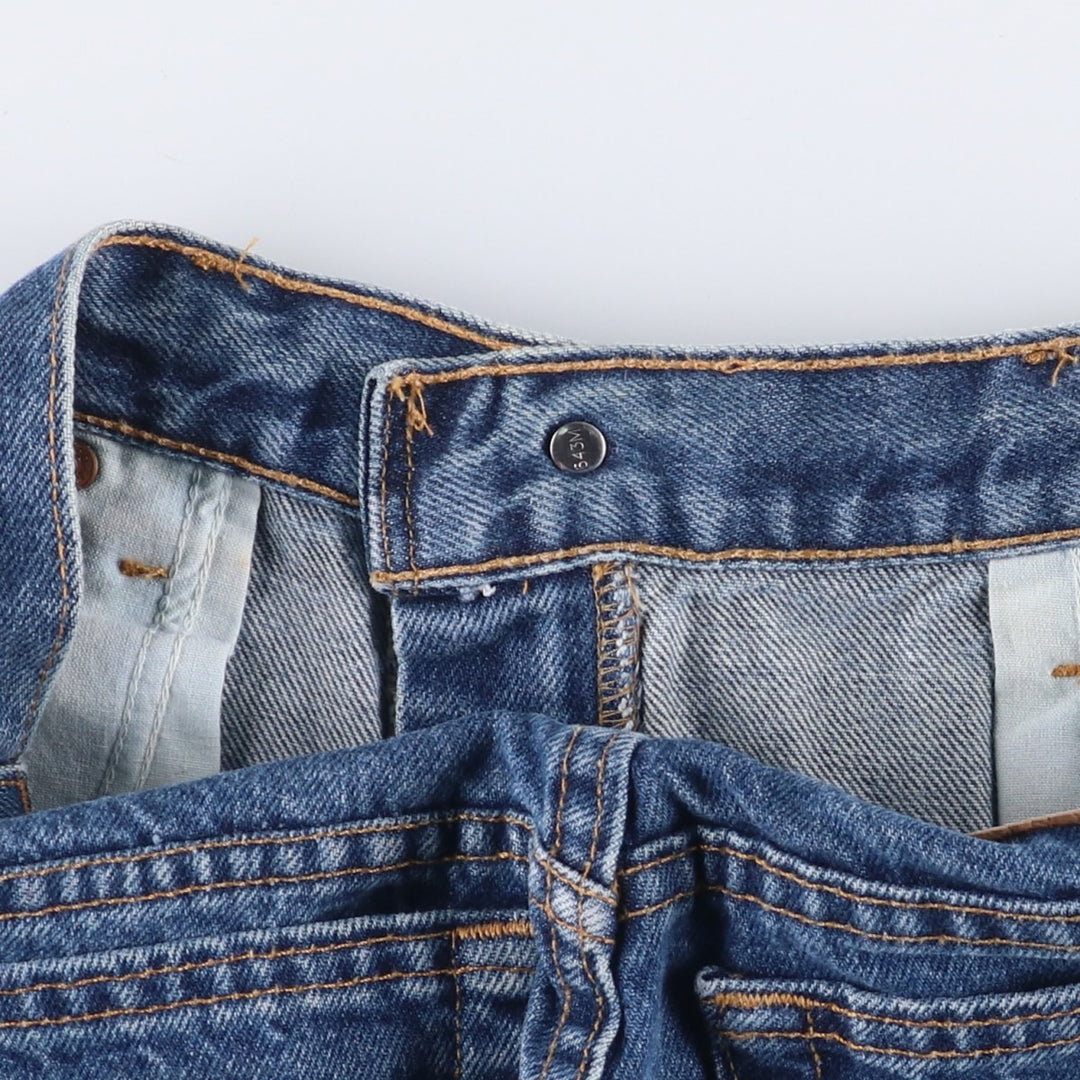 2000'S Levi's 550 Relaxed Fit Tapered Leg Denim Pants, Made in USA, Women's Size L (W27) cotton blue type Vintage Second Hand