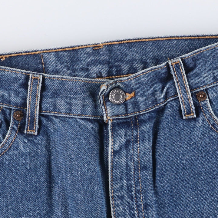 2000'S Levi's 550 Relaxed Fit Tapered Leg Denim Pants, Made in USA, Women's Size L (W27) cotton blue type Vintage Second Hand
