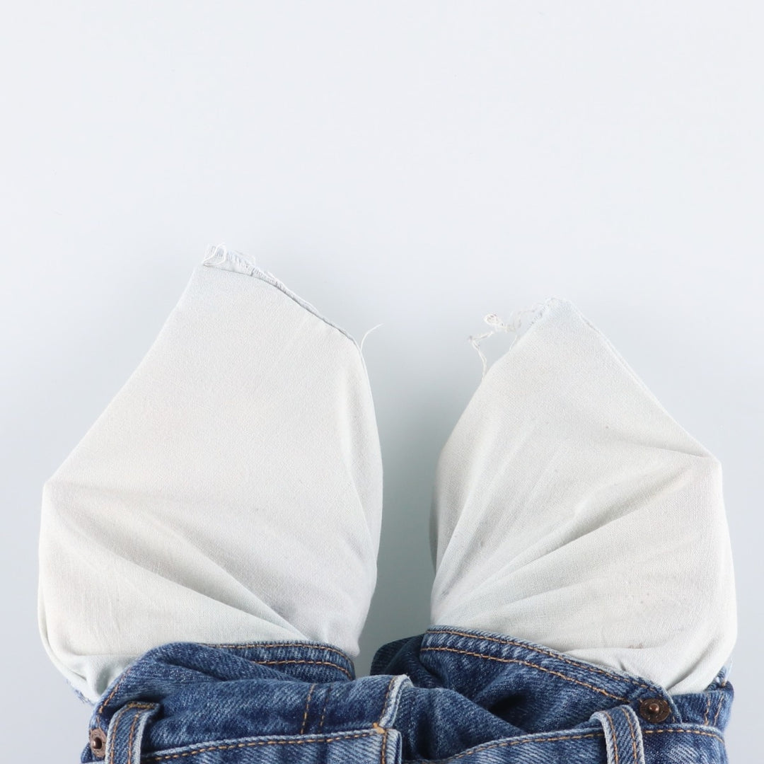 2000'S Levi's 550 Relaxed Fit Tapered Leg Denim Pants, Made in USA, Women's Size L (W27) cotton blue type Vintage Second Hand