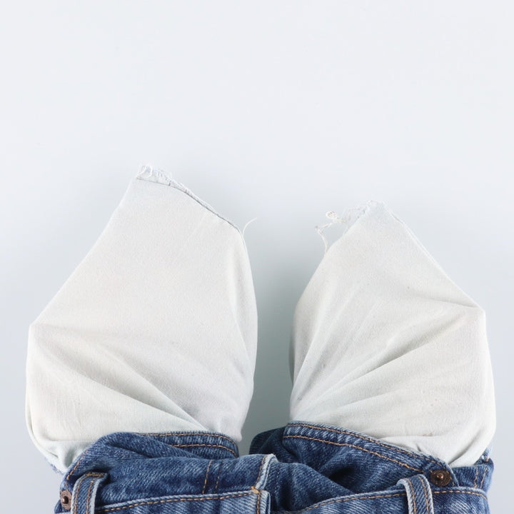 2000'S Levi's 550 Relaxed Fit Tapered Leg Denim Pants, Made in USA, Women's Size L (W27) cotton blue type Vintage Second Hand