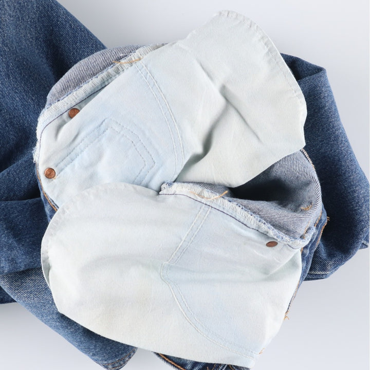 2000'S Levi's 550 Relaxed Fit Tapered Leg Denim Pants, Made in USA, Women's Size L (W27) cotton blue type Vintage Second Hand