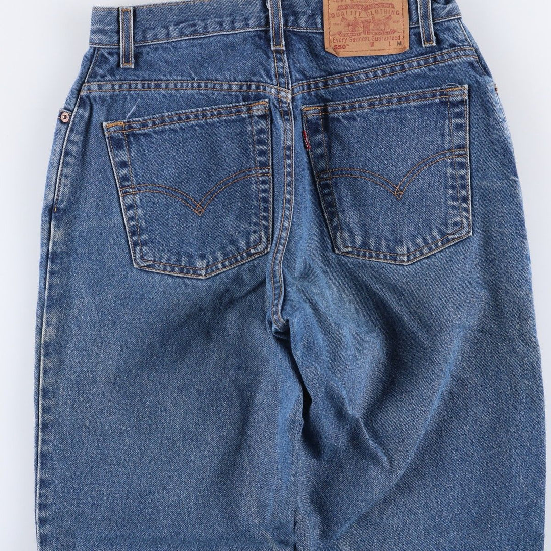 2000'S Levi's 550 Relaxed Fit Tapered Leg Denim Pants, Made in USA, Women's Size L (W27) cotton blue type Vintage Second Hand