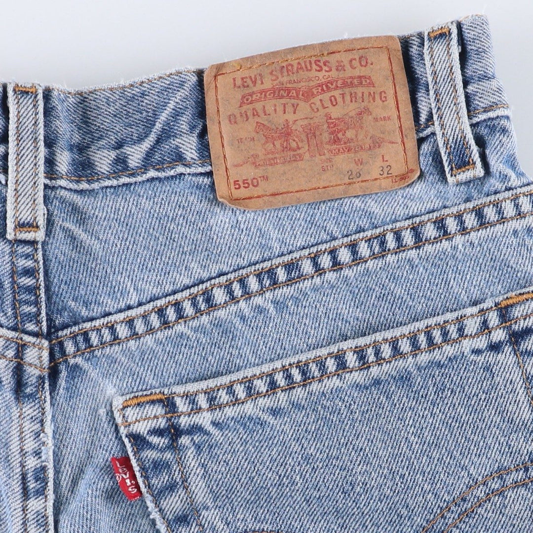 00'S Levi's 550 Relaxed Fit Tapered Leg Tapered Denim Pants Women's L (w28) cotton blue type Vintage Second Hand