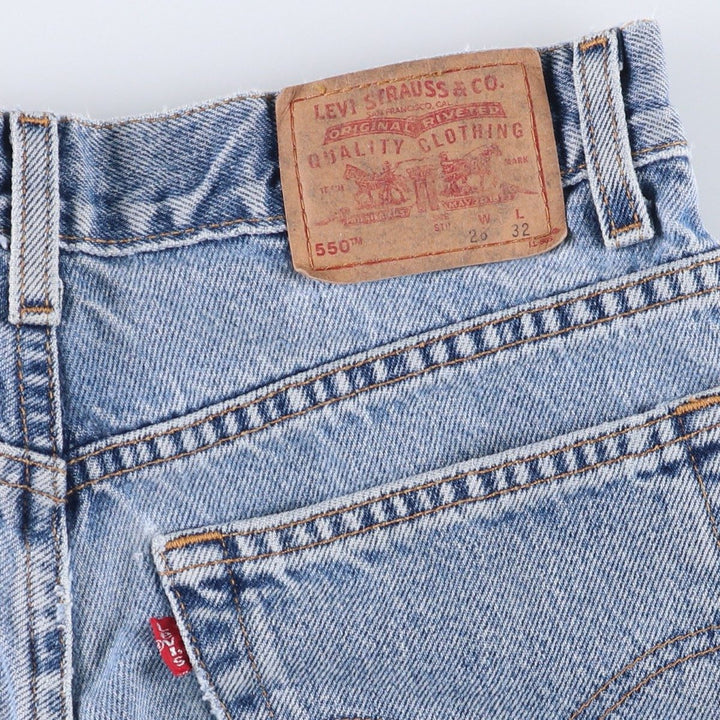 00'S Levi's 550 Relaxed Fit Tapered Leg Tapered Denim Pants Women's L (w28) cotton blue type Vintage Second Hand