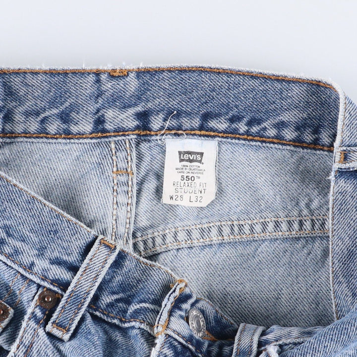 00'S Levi's 550 Relaxed Fit Tapered Leg Tapered Denim Pants Women's L (w28) cotton blue type Vintage Second Hand