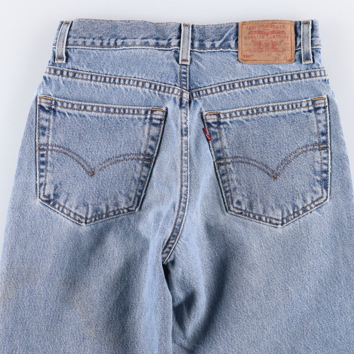 00'S Levi's 550 Relaxed Fit Tapered Leg Tapered Denim Pants Women's L (w28) cotton blue type Vintage Second Hand