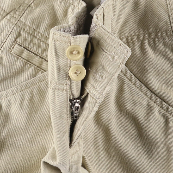 Abercrombie and Fitch Women's Bootcut Flare Pants, Size L (W29), Zipper Fly cotton Beige type Vintage Second Hand