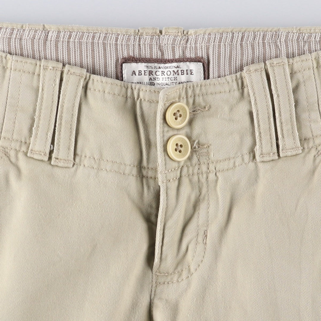 Abercrombie and Fitch Women's Bootcut Flare Pants, Size L (W29), Zipper Fly cotton Beige type Vintage Second Hand