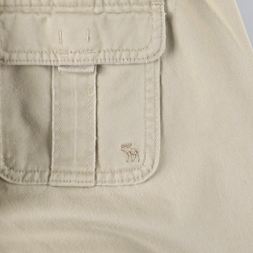 Abercrombie and Fitch Women's Bootcut Flare Pants, Size L (W29), Zipper Fly cotton Beige type Vintage Second Hand