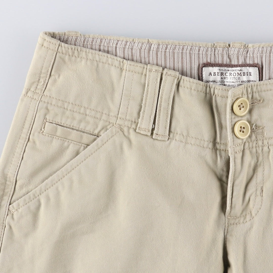 Abercrombie and Fitch Women's Bootcut Flare Pants, Size L (W29), Zipper Fly cotton Beige type Vintage Second Hand