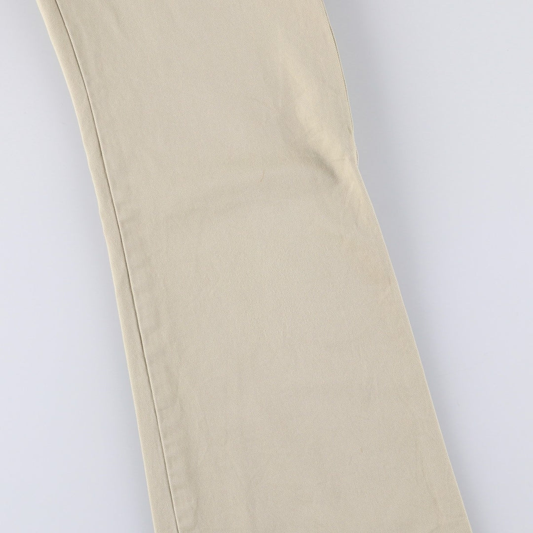 Abercrombie and Fitch Women's Bootcut Flare Pants, Size L (W29), Zipper Fly cotton Beige type Vintage Second Hand