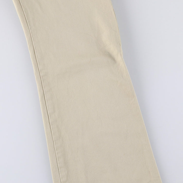 Abercrombie and Fitch Women's Bootcut Flare Pants, Size L (W29), Zipper Fly cotton Beige type Vintage Second Hand