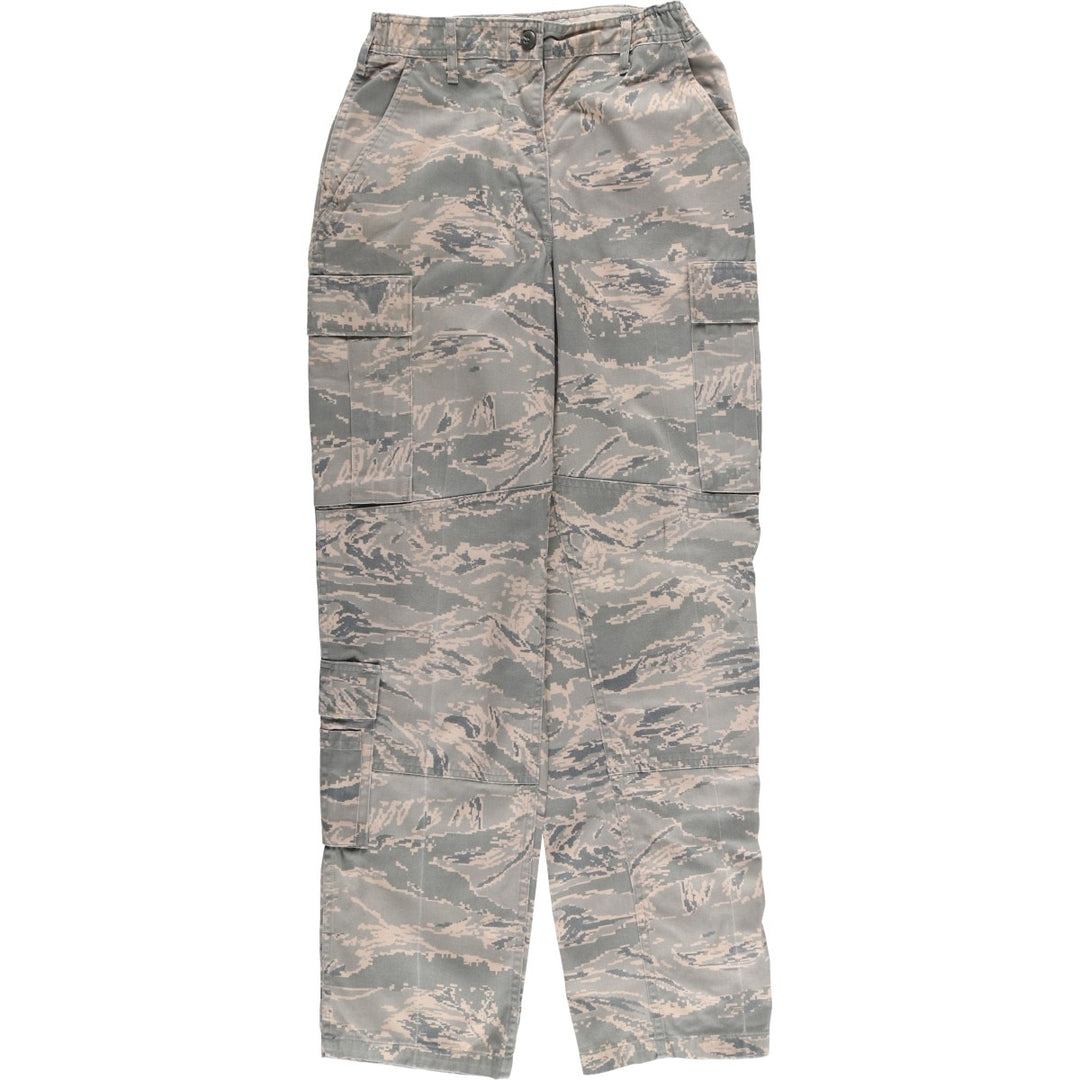 Authentic US military USAF camouflage pattern military cargo pants, made in the USA, women's size L (w28) Nylon Khaki type Vintage Second Hand