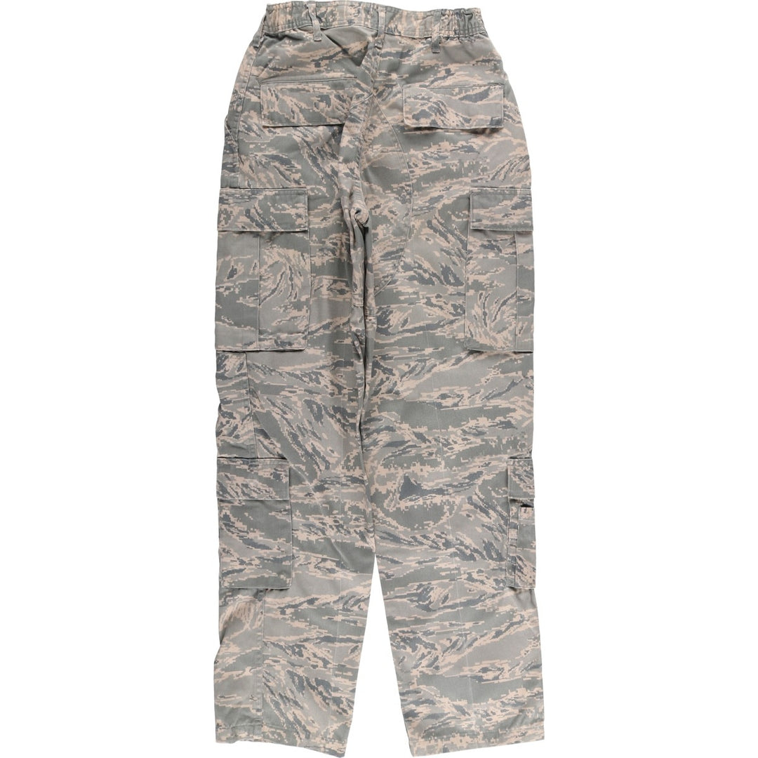 Authentic US military USAF camouflage pattern military cargo pants, made in the USA, women's size L (w28) Nylon Khaki type Vintage Second Hand