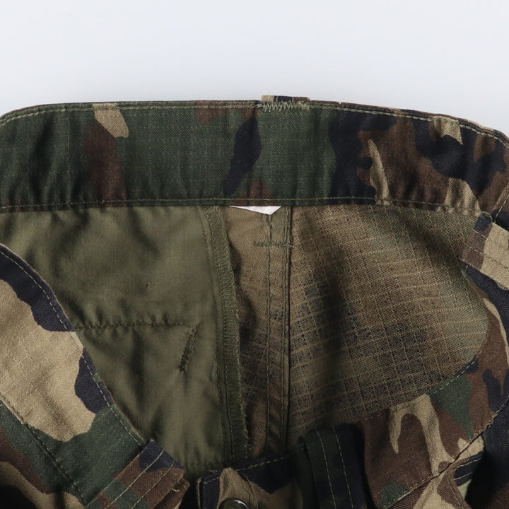 Camouflage Woodland Camo Ripstop Military Cargo Pants, Women's Size L (W27) unclear Khaki type Vintage Second Hand