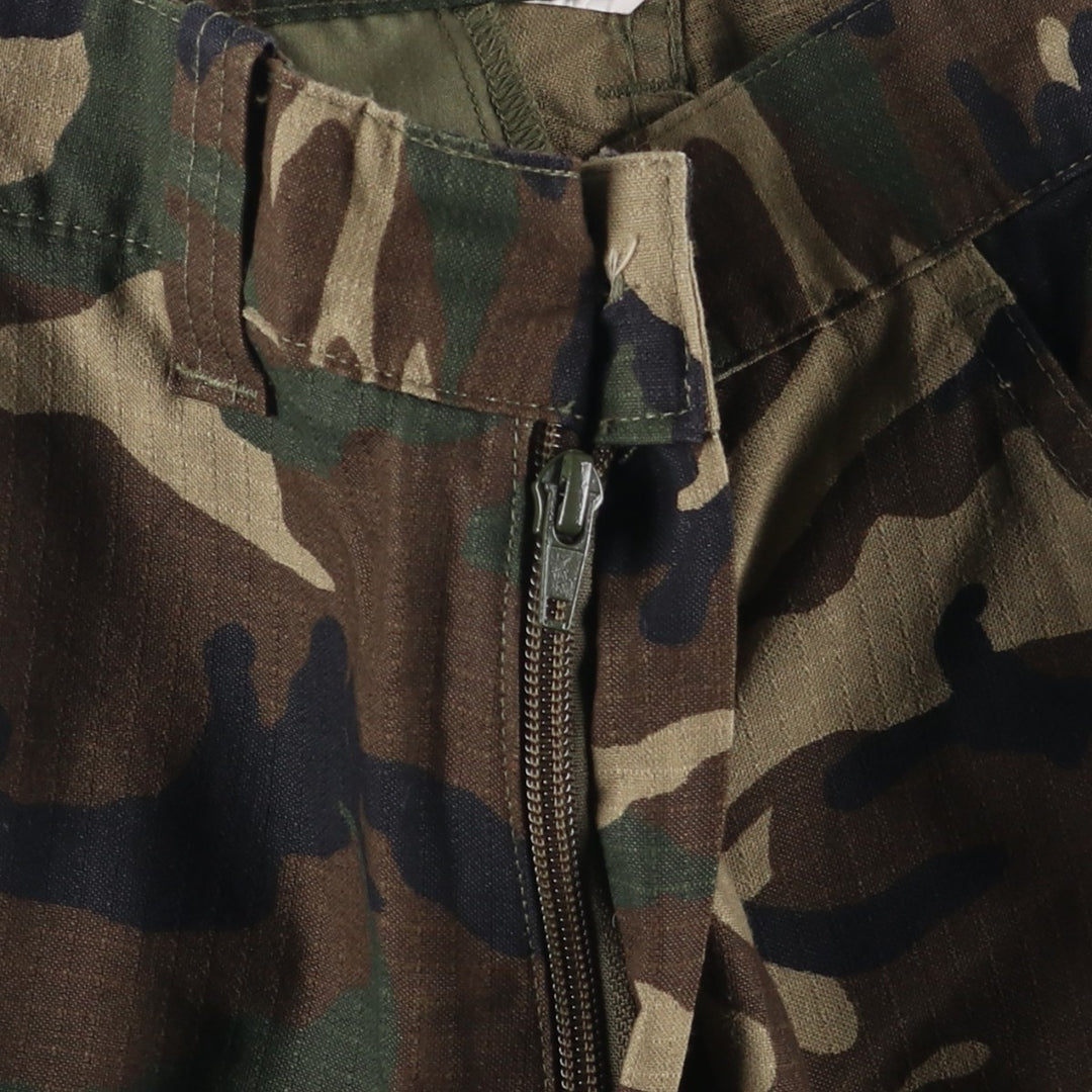 Camouflage Woodland Camo Ripstop Military Cargo Pants, Women's Size L (W27) unclear Khaki type Vintage Second Hand