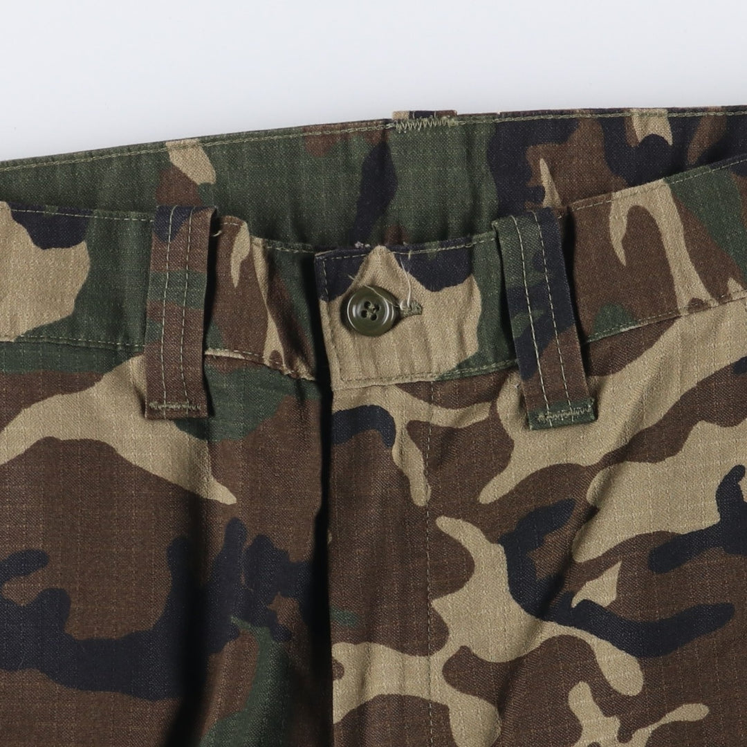 Camouflage Woodland Camo Ripstop Military Cargo Pants, Women's Size L (W27) unclear Khaki type Vintage Second Hand