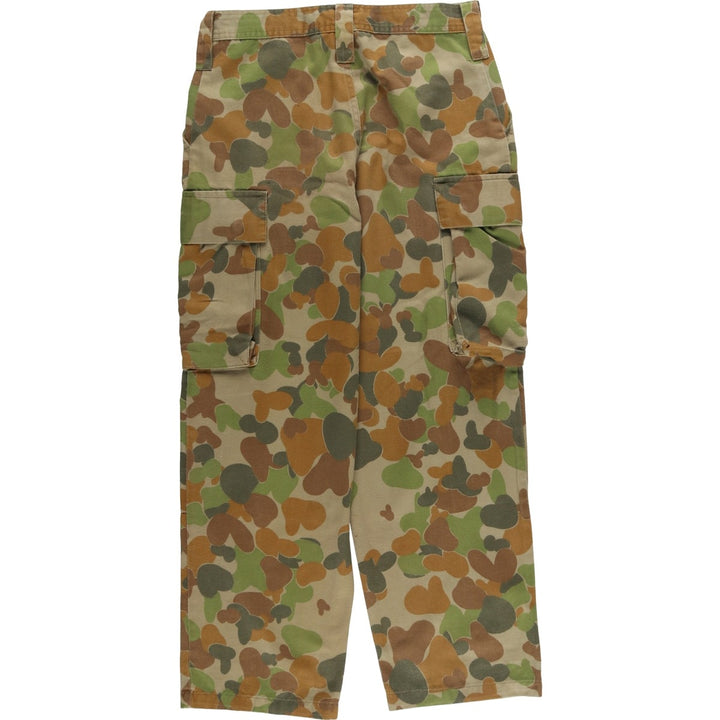 Australian Army Camouflage Pattern Duck Hunter Camo Military Cargo Pants, Size 18, Women's L (W30) cotton Khaki type Vintage Second Hand