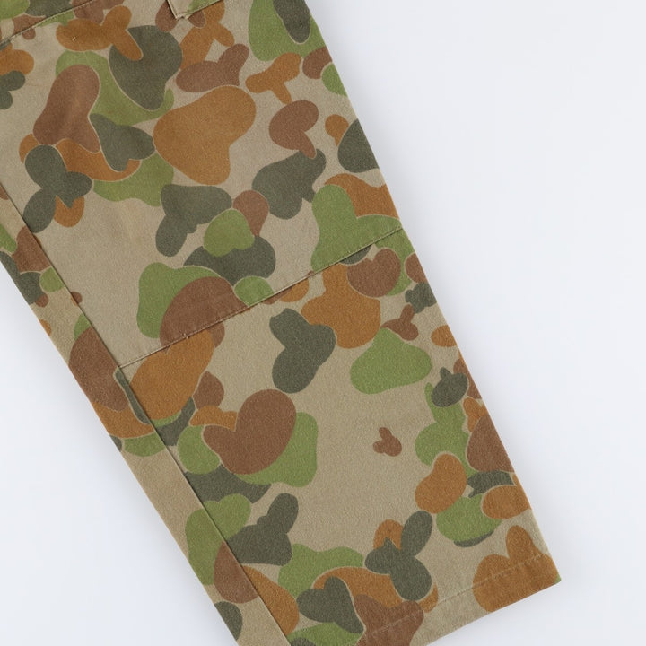 Australian Army Camouflage Pattern Duck Hunter Camo Military Cargo Pants, Size 18, Women's L (W30) cotton Khaki type Vintage Second Hand