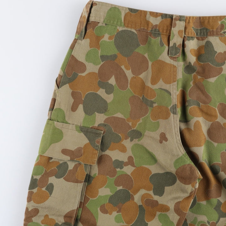 Australian Army Camouflage Pattern Duck Hunter Camo Military Cargo Pants, Size 18, Women's L (W30) cotton Khaki type Vintage Second Hand