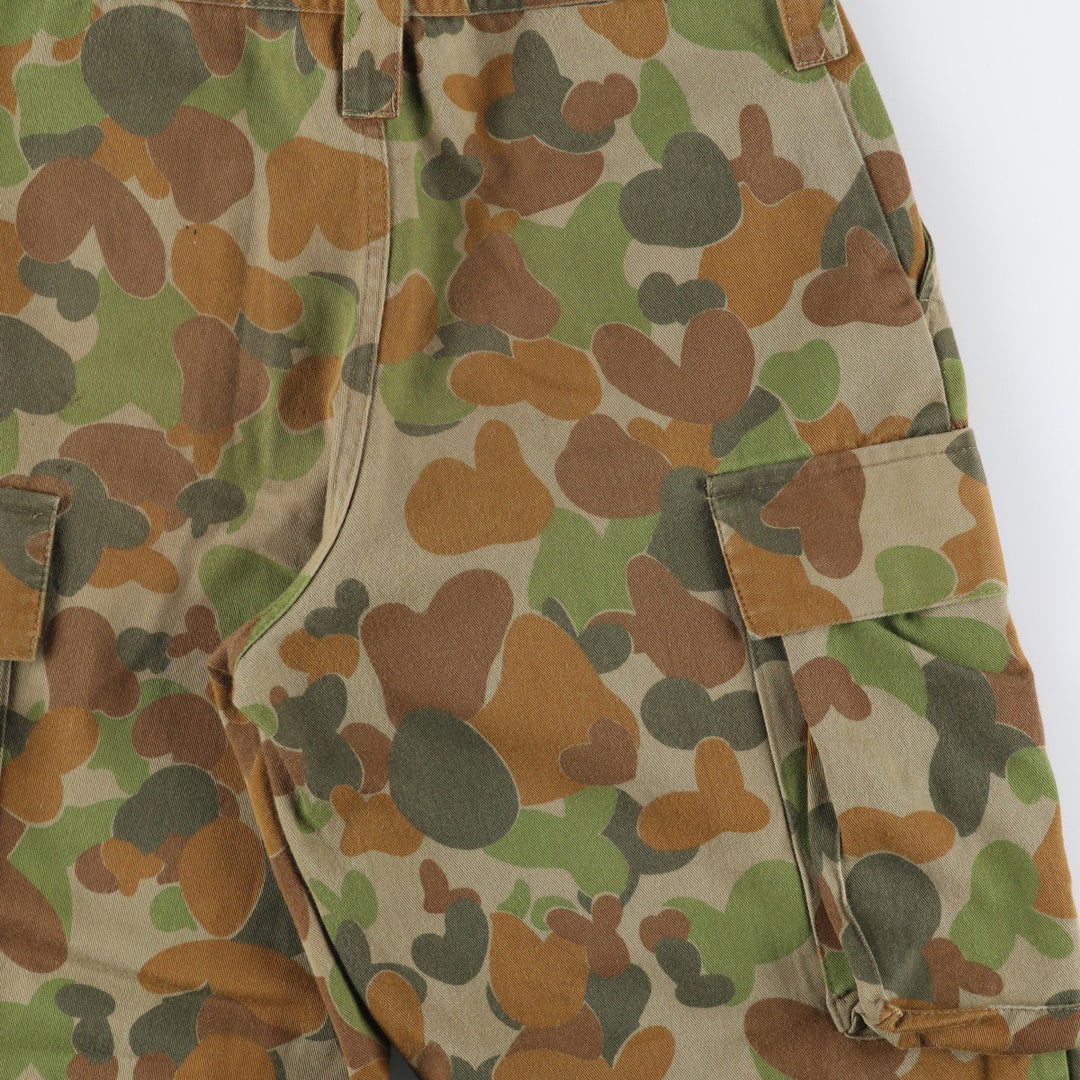 Australian Army Camouflage Pattern Duck Hunter Camo Military Cargo Pants, Size 18, Women's L (W30) cotton Khaki type Vintage Second Hand