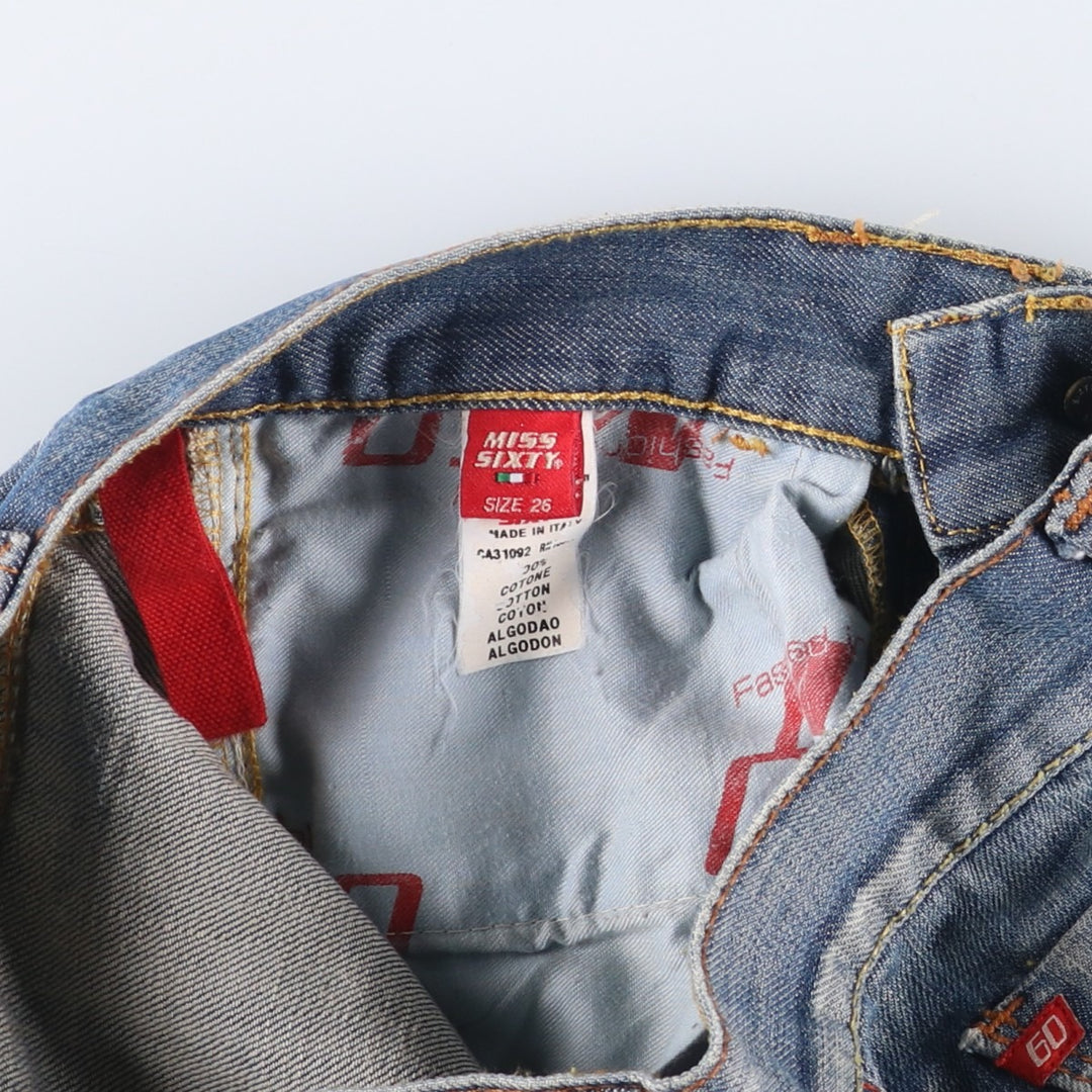 MISS SIXTY Flare Cut Denim Pants, Made in Italy, Women's Size M (W26) cotton blue type Vintage Second Hand