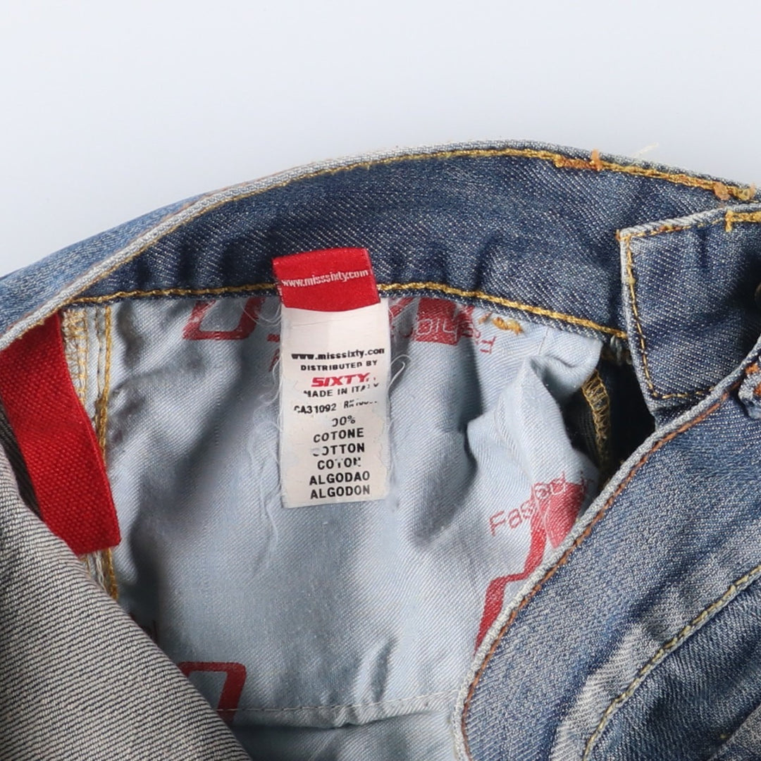 MISS SIXTY Flare Cut Denim Pants, Made in Italy, Women's Size M (W26) cotton blue type Vintage Second Hand