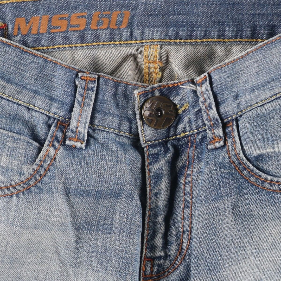 MISS SIXTY Flare Cut Denim Pants, Made in Italy, Women's Size M (W26) cotton blue type Vintage Second Hand