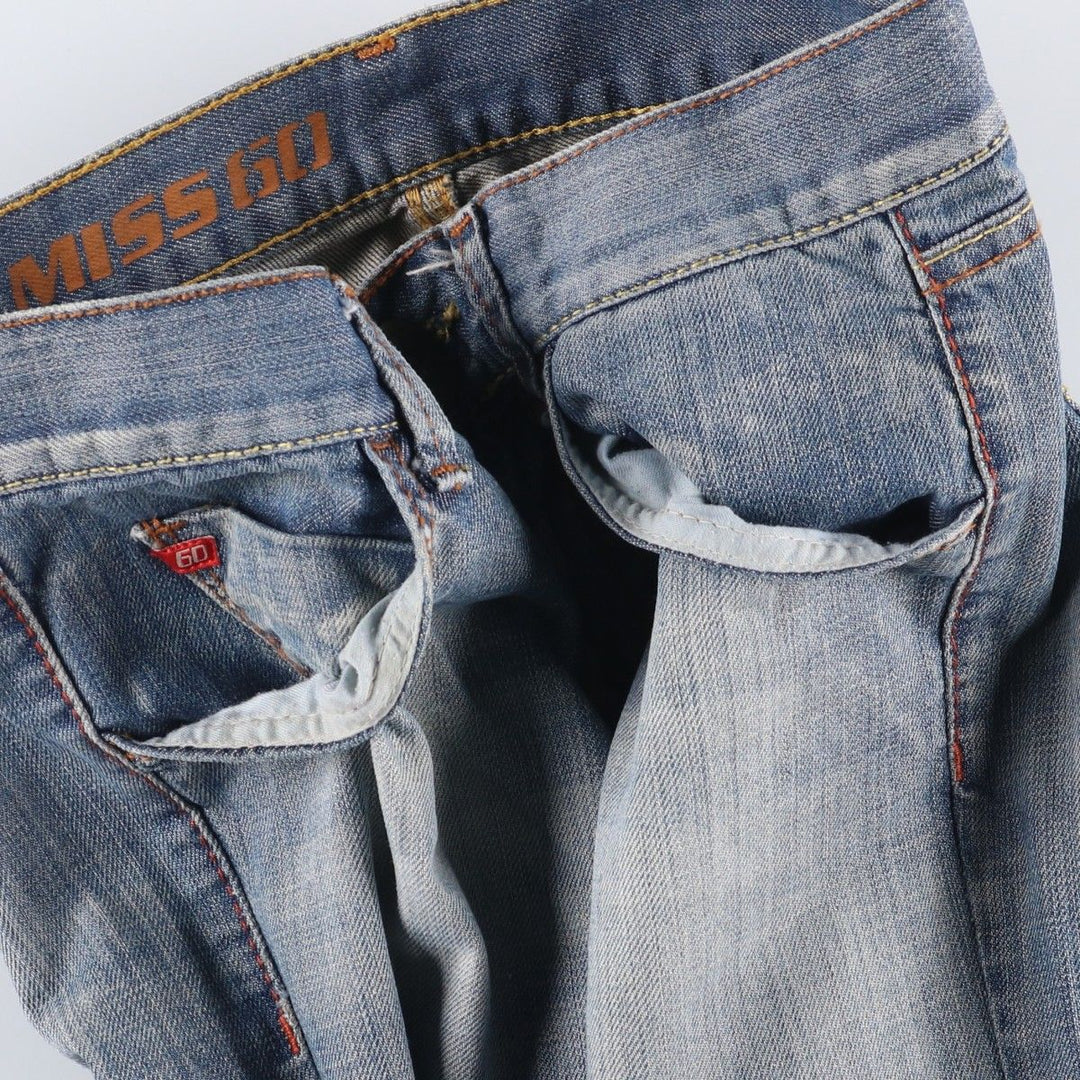 MISS SIXTY Flare Cut Denim Pants, Made in Italy, Women's Size M (W26) cotton blue type Vintage Second Hand