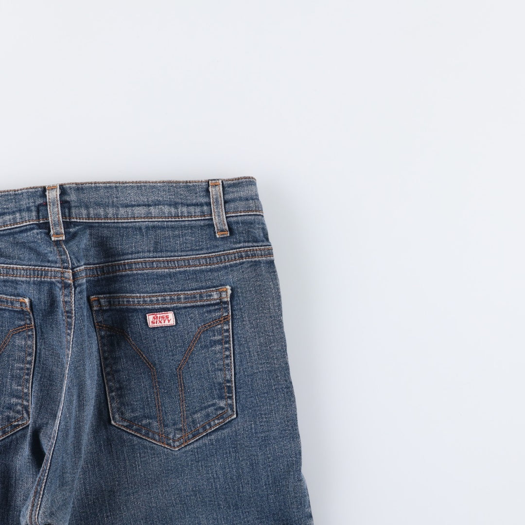 MISS SIXTY Flare Cut Denim Pants, Made in Italy, Women's Size M (W26) cotton blue type Vintage Second Hand