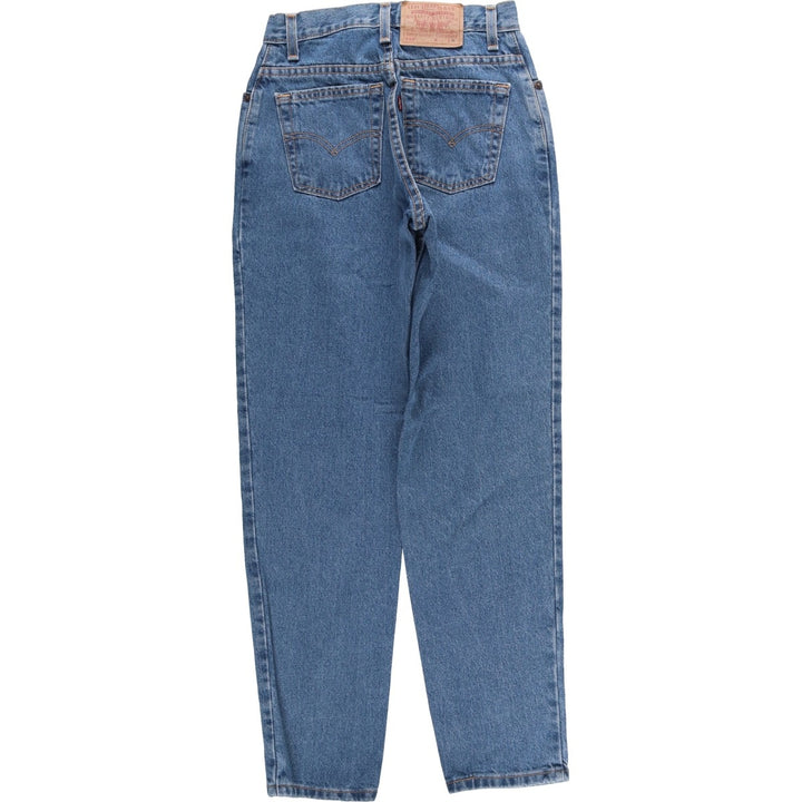 2000'S Levi's 550 Relaxed Fit Tapered Leg Denim Pants, Made in USA, Women's Size M (W26) cotton blue type Vintage Second Hand
