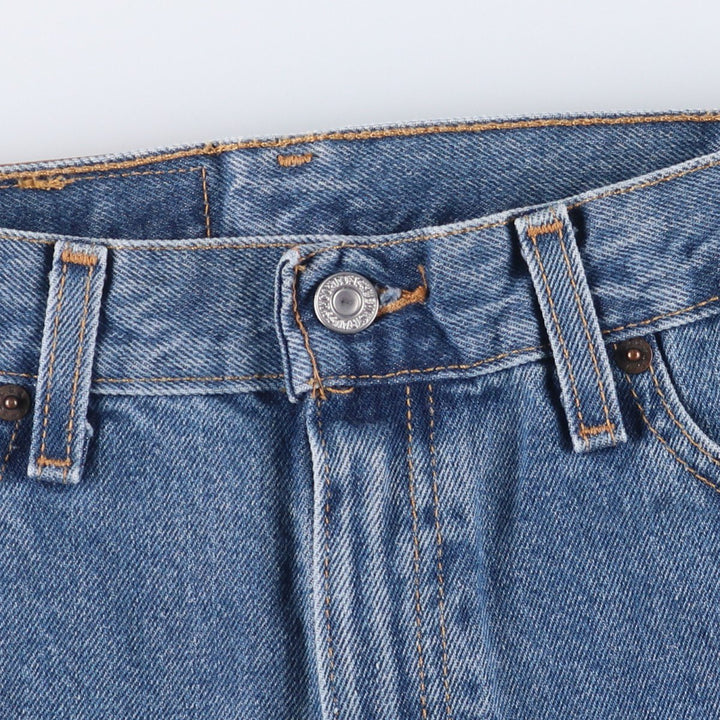 2000'S Levi's 550 Relaxed Fit Tapered Leg Denim Pants, Made in USA, Women's Size M (W26) cotton blue type Vintage Second Hand