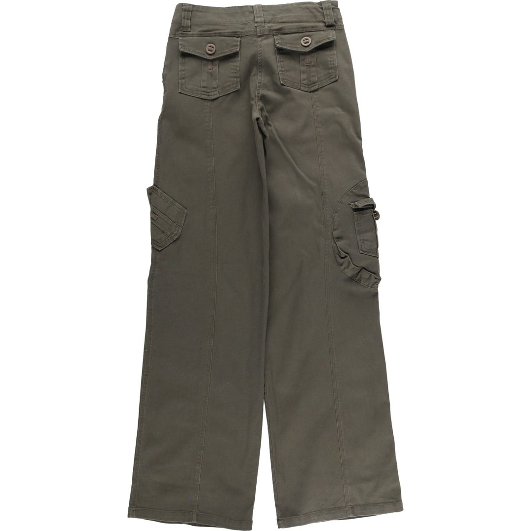 CREATOR Jeans Bootcut Flare Cargo Pants, Women's Size M (W26) cotton Khaki type Vintage Second Hand