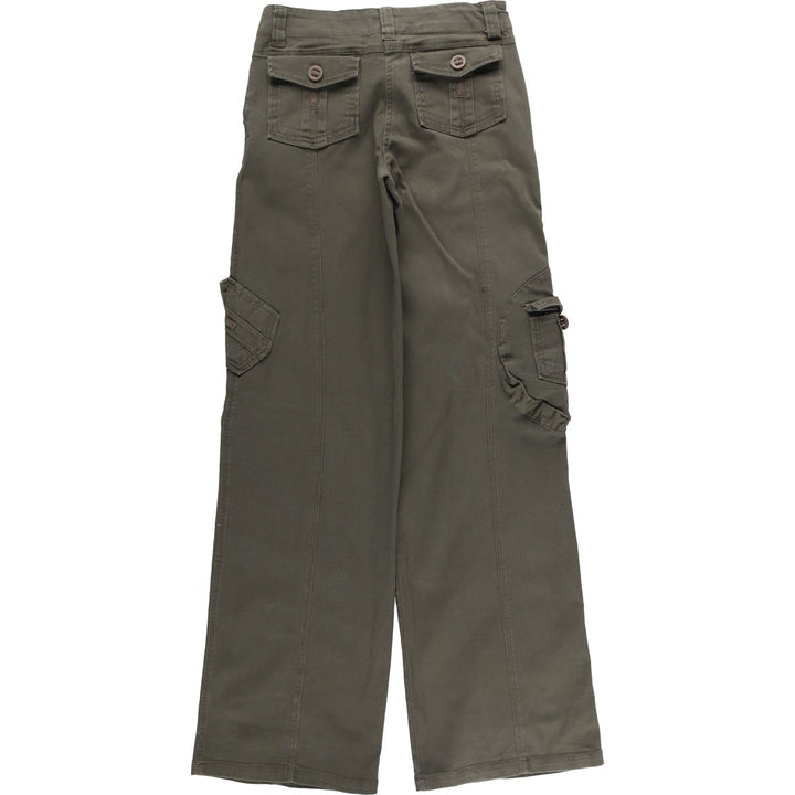 CREATOR Jeans Bootcut Flare Cargo Pants, Women's Size M (W26) cotton Khaki type Vintage Second Hand