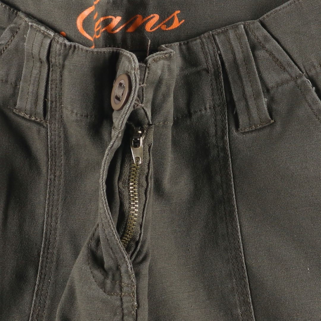 CREATOR Jeans Bootcut Flare Cargo Pants, Women's Size M (W26) cotton Khaki type Vintage Second Hand