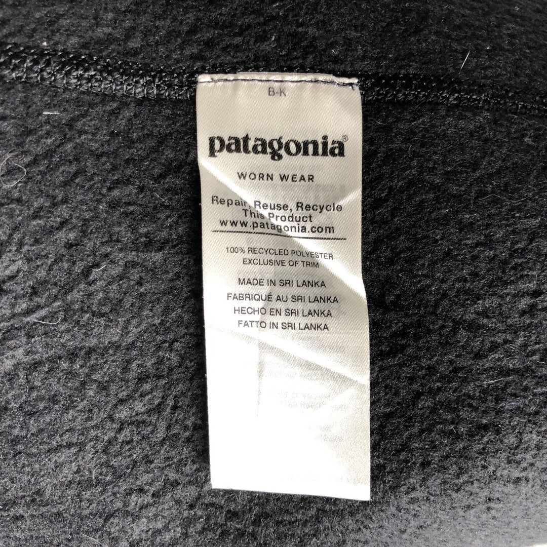 Patagonia Better Sweater Vest 25887FA19 Fleece Vest, Women's Size Medium polyester black type Vintage Second Hand