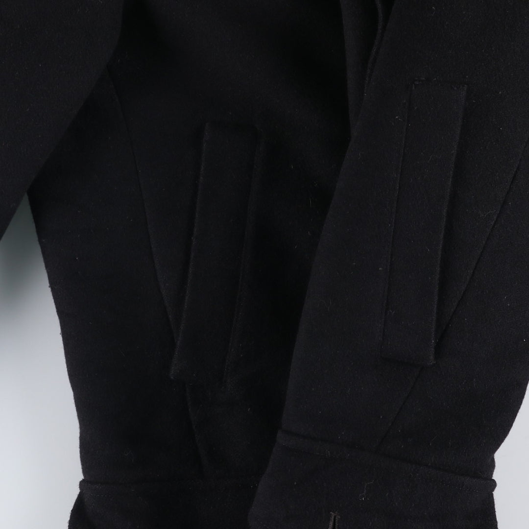 2000s~ Barbour 3 Warrant Padded Hooded Wool Half Coat, Men's Size L wool black type Vintage Second Hand