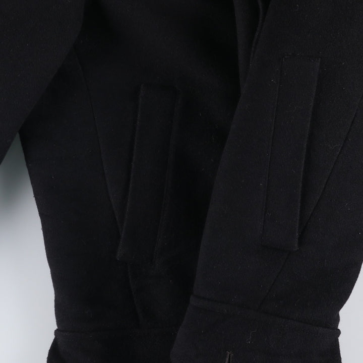 2000s~ Barbour 3 Warrant Padded Hooded Wool Half Coat, Men's Size L wool black type Vintage Second Hand