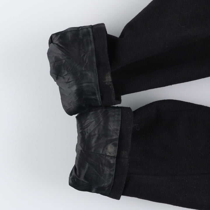 2000s~ Barbour 3 Warrant Padded Hooded Wool Half Coat, Men's Size L wool black type Vintage Second Hand